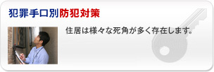 犯罪手口別防犯対策