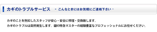 カギのトラブルサービス